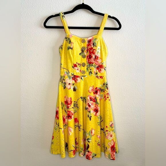 Yellow Floral Dress   - Picture 1 of 7